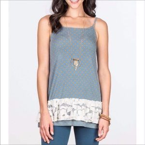 Matilda Jane Lace Bottom Dotted Boho Tunic